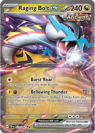 Raging Bolt ex - 123/162 123 Holofoil - Double Rare - SV05: Temporal Forces