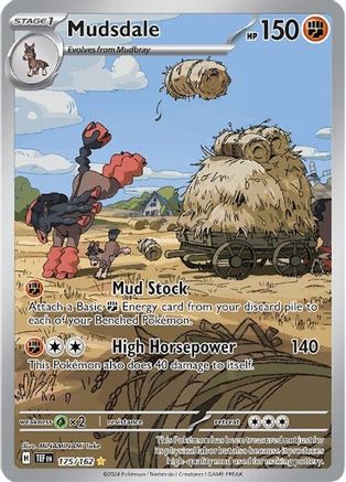 Mudsdale - 175/162 175 Holofoil - Illustration Rare - SV05: Temporal Forces