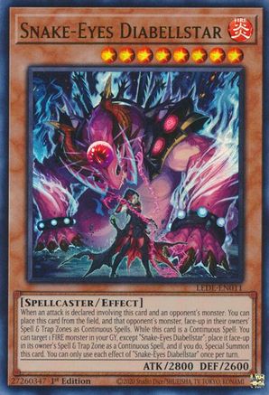 Snake-Eyes Diabellstar (LEDE-EN011) - Ultra Rare - 1st Edition - Legacy of Destruction