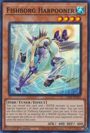 Fishborg Harpooner (LEDE-EN032) - Super Rare - 1st Edition - Legacy of Destruction