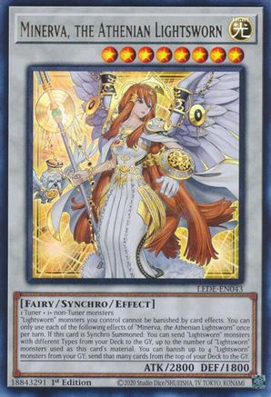 Minerva, the Athenian Lightsworn (LEDE-EN043) - Ultra Rare - Legacy of Destruction