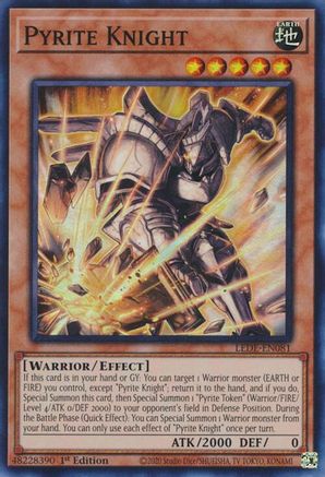 Pyrite Knight (LEDE-EN081) - Super Rare - 1st Edition - Legacy of Destruction