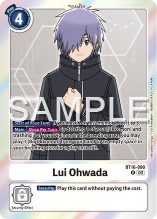 Lui Ohwada (BT16-090) Foil Rare - Beginning Observer