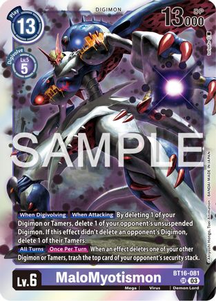 MaloMyotismon (BT16-081) Foil Super Rare - Beginning Observer