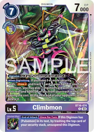 Climbmon (BT16-074) Foil Rare - Beginning Observer