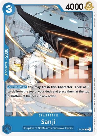 Sanji (Pirates Party Vol. 7) (P-068) - Normal Promo - One Piece Promotion Cards