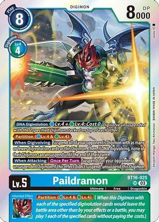 Paildramon (BT16-025) Foil Super Rare - Beginning Observer