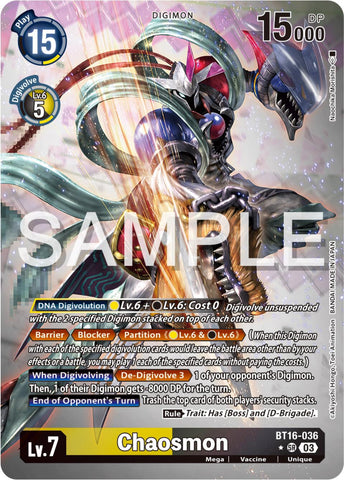 Chaosmon [BT16-036] (Alternate Art) [Beginning Observer]