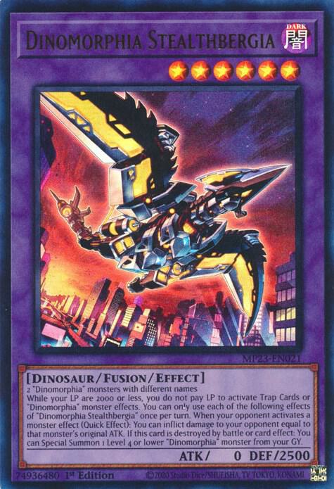Dinomorphia Stealthbergia MP23-EN021 (25th Anniversary Tin: Dueling Heroes Mega Pack)  - 1st Edition