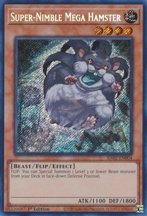 Super-Nimble Mega Hamster (Secret Rare) (RA02-EN004) - Secret Rare - 1st Edition - 25th Anniversary Rarity Collection II