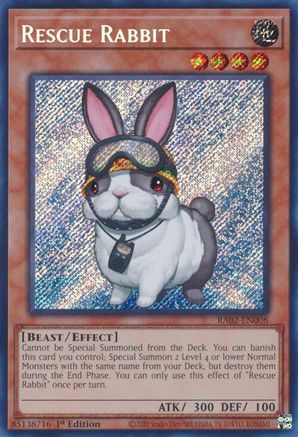 Rescue Rabbit (Secret Rare) (RA02-EN008) - Secret Rare - 1st Edition - 25th Anniversary Rarity Collection II