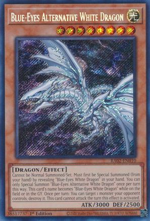 Blue-Eyes Alternative White Dragon (Secret Rare) (RA02-EN010) - Secret Rare - 1st Edition - 25th Anniversary Rarity Collection II