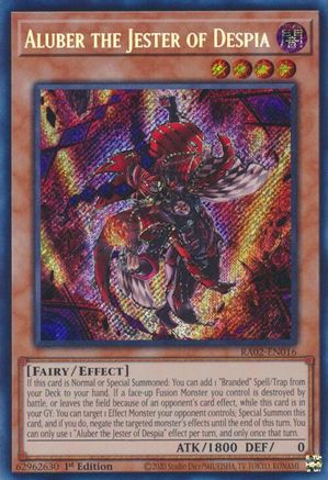 Aluber the Jester of Despia (Secret Rare) (RA02-EN016) - Secret Rare - 1st Edition - 25th Anniversary Rarity Collection II