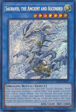 Sauravis, the Ancient and Ascended (Secret Rare) (RA02-EN019) - Secret Rare - 1st Edition - 25th Anniversary Rarity Collection II