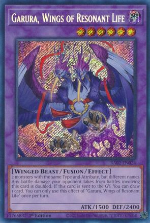 Garura, Wings of Resonant Life (Secret Rare) (RA02-EN024) - Secret Rare - 1st Edition - 25th Anniversary Rarity Collection II