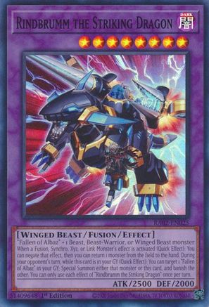 Rindbrumm the Striking Dragon (RA02-EN025) - Super Rare - 1st Edition - 25th Anniversary Rarity Collection II