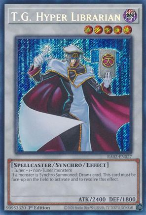 T.G. Hyper Librarian (Secret Rare) (RA02-EN027) - Secret Rare - 1st Edition - 25th Anniversary Rarity Collection II