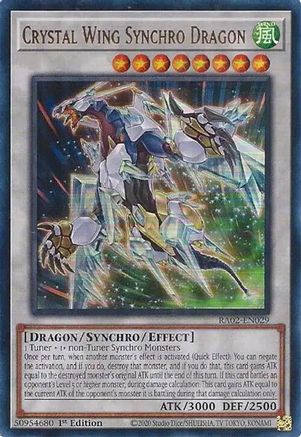 Crystal Wing Synchro Dragon (UR) (RA02-EN029) - Ultra Rare - 1st Edition - 25th Anniversary Rarity Collection II