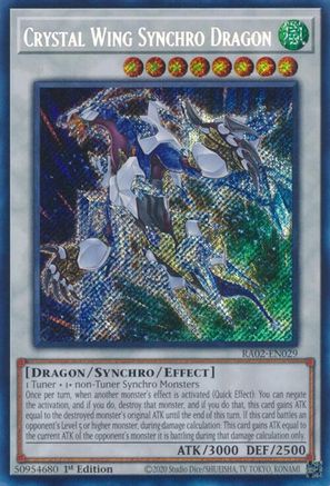 Crystal Wing Synchro Dragon (Secret Rare) (RA02-EN029) - Secret Rare - 1st Edition - 25th Anniversary Rarity Collection II