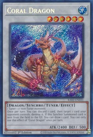 Coral Dragon (Secret Rare) (RA02-EN031) - Secret Rare - 1st Edition - 25th Anniversary Rarity Collection II