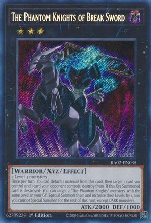 The Phantom Knights of Break Sword (Secret Rare) (RA02-EN035) - Secret Rare - 1st Edition - 25th Anniversary Rarity Collection II