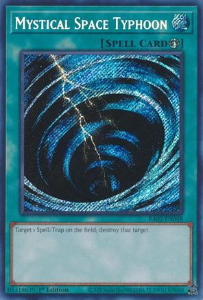 Mystical Space Typhoon (Secret Rare) (RA02-EN048) - Secret Rare - 1st Edition - 25th Anniversary Rarity Collection II