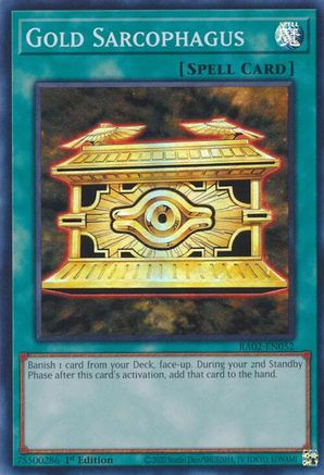 Gold Sarcophagus (RA02-EN052) - Super Rare - 1st Edition - 25th Anniversary Rarity Collection II