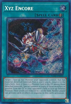 Xyz Encore (Secret Rare) (RA02-EN059) - Secret Rare - 1st Edition - 25th Anniversary Rarity Collection II