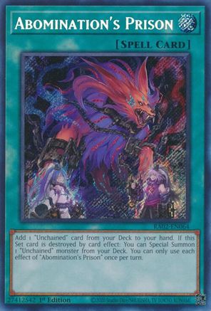 Abomination's Prison (Secret Rare) (RA02-EN064) - Secret Rare - 25th Anniversary Rarity Collection II
