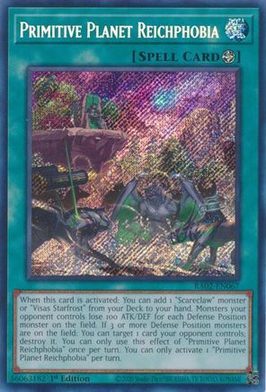 Primitive Planet Reichphobia (Secret Rare) (RA02-EN067) - Secret Rare - 1st Edition - 25th Anniversary Rarity Collection II