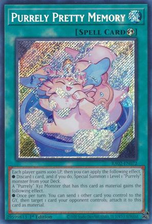 Purrely Pretty Memory (Secret Rare) (RA02-EN072) - Secret Rare - 1st Edition - 25th Anniversary Rarity Collection II
