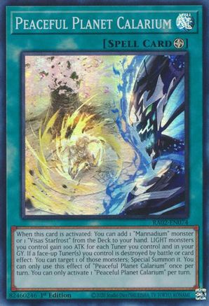 Peaceful Planet Calarium (RA02-EN074) - Super Rare - 25th Anniversary Rarity Collection II