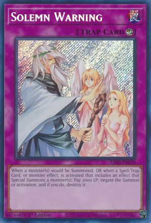 Solemn Warning (Secret Rare) (RA02-EN078) - Secret Rare - 25th Anniversary Rarity Collection II