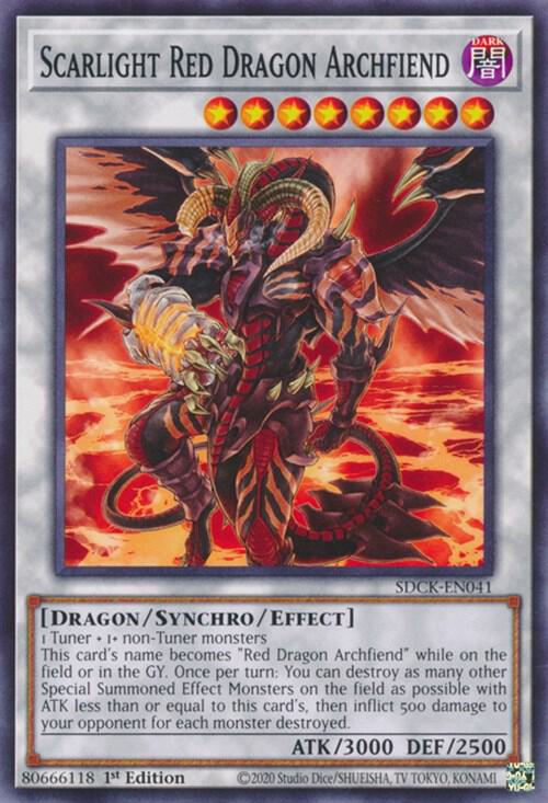 Scarlight Red Dragon Archfiend SDCK-EN041 (Structure Deck: The Crimson King)  - 1st Edition