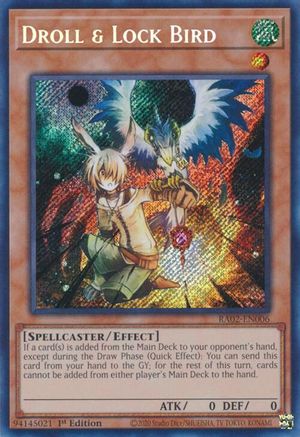 Droll & Lock Bird (Secret Rare) (RA02-EN006) - Secret Rare - 1st Edition - 25th Anniversary Rarity Collection II