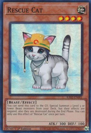 Rescue Cat (RA02-EN001) - Super Rare - 1st Edition - 25th Anniversary Rarity Collection II