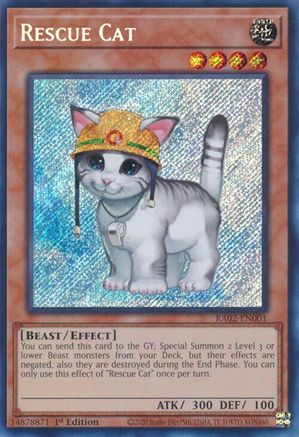 Rescue Cat (Secret Rare) (RA02-EN001) - Secret Rare - 25th Anniversary Rarity Collection II