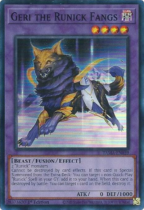 Geri the Runick Fangs TAMA-EN039 (Tactical Masters)  - 1st Edition