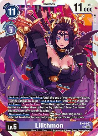 Lilithmon (EX6-057) Foil Super Rare - Infernal Ascension