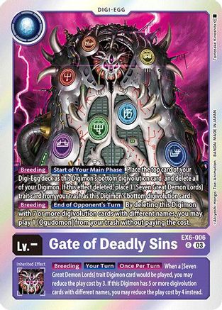 Gate of Deadly Sins (EX6-006) Foil Rare - Infernal Ascension