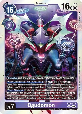 Ogudomon (EX6-073) Foil Secret Rare - Infernal Ascension