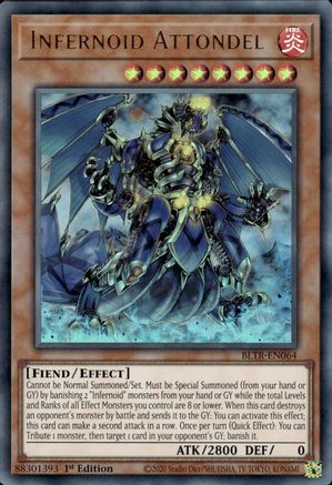 Infernoid Attondel (BLTR-EN064) - Ultra Rare - 1st Edition - Battles of Legend: Terminal Revenge