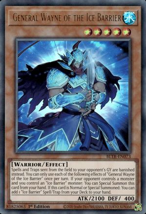 General Wayne of the Ice Barrier (BLTR-EN073) - Ultra Rare - 1st Edition - Battles of Legend: Terminal Revenge