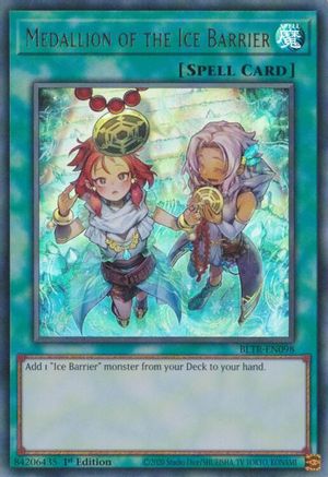 Medallion of the Ice Barrier (Alternate Art) (BLTR-EN098) - Ultra Rare - Battles of Legend: Terminal Revenge