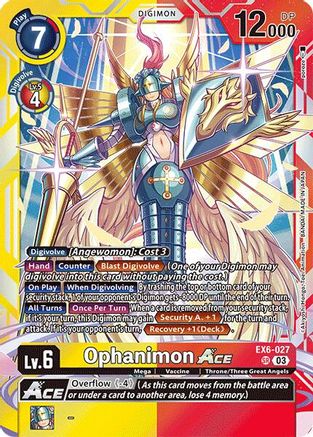 Ophanimon ACE (EX6-027) Foil Super Rare - Infernal Ascension