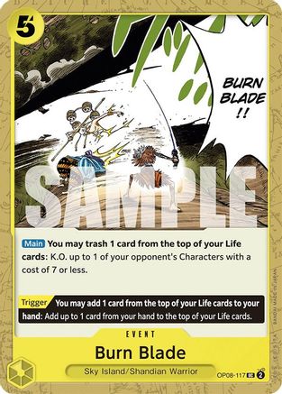 Burn Blade (OP08-117) - Normal Uncommon - Two Legends