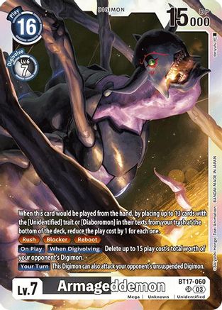 Armageddemon (BT17-060) Foil Super Rare - Secret Crisis