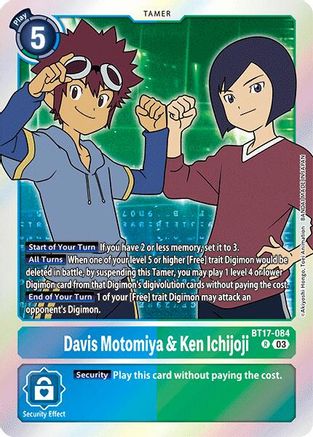 Davis Motomiya & Ken Ichijoji (BT17-084) Foil Rare - Secret Crisis