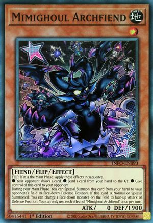 Mimighoul Archfiend (INFO-EN093) - Super Rare - 1st Edition - The Infinite Forbidden