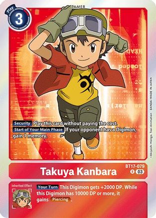 Takuya Kanbara (BT17-079) Foil Rare - Secret Crisis